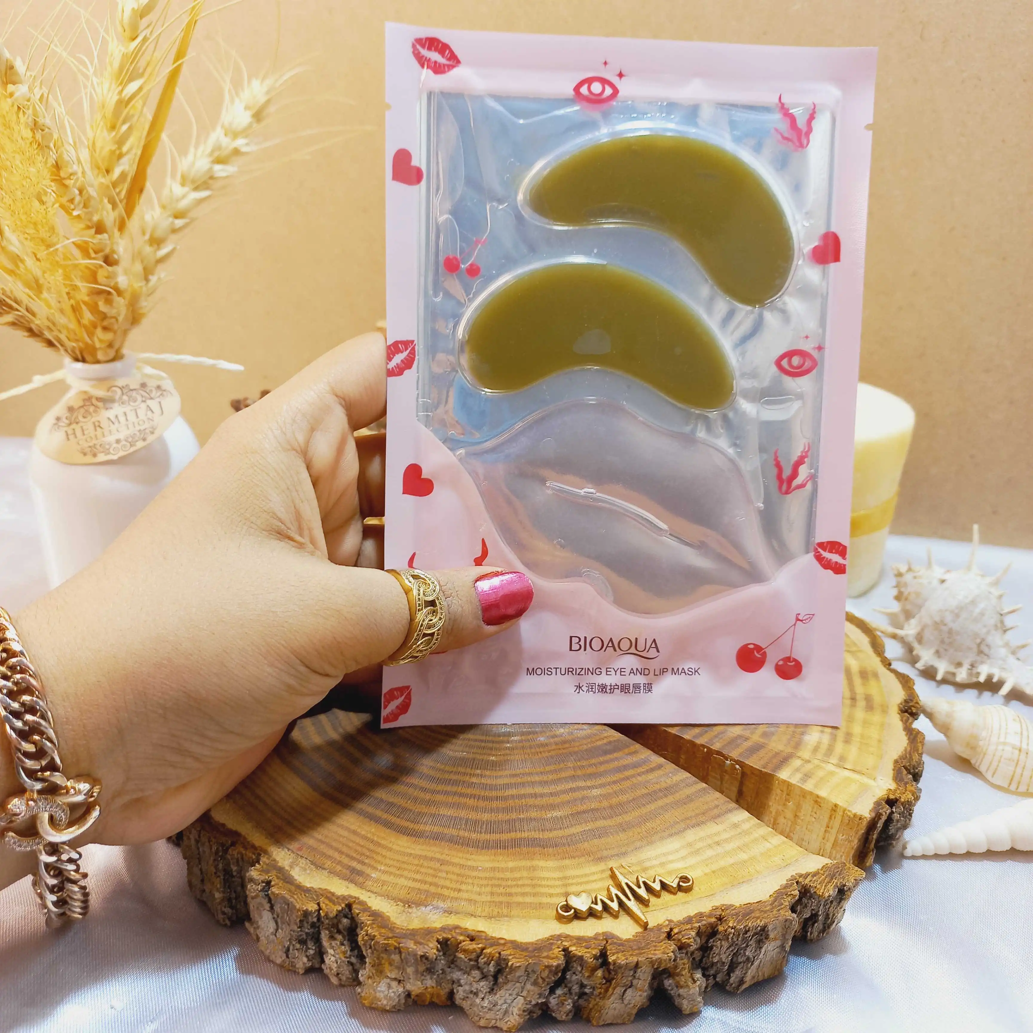 ست ماسک ورقه ای لب و زیر چشم اصلی بیوآکوا BIOAQUA کد 92991 |
