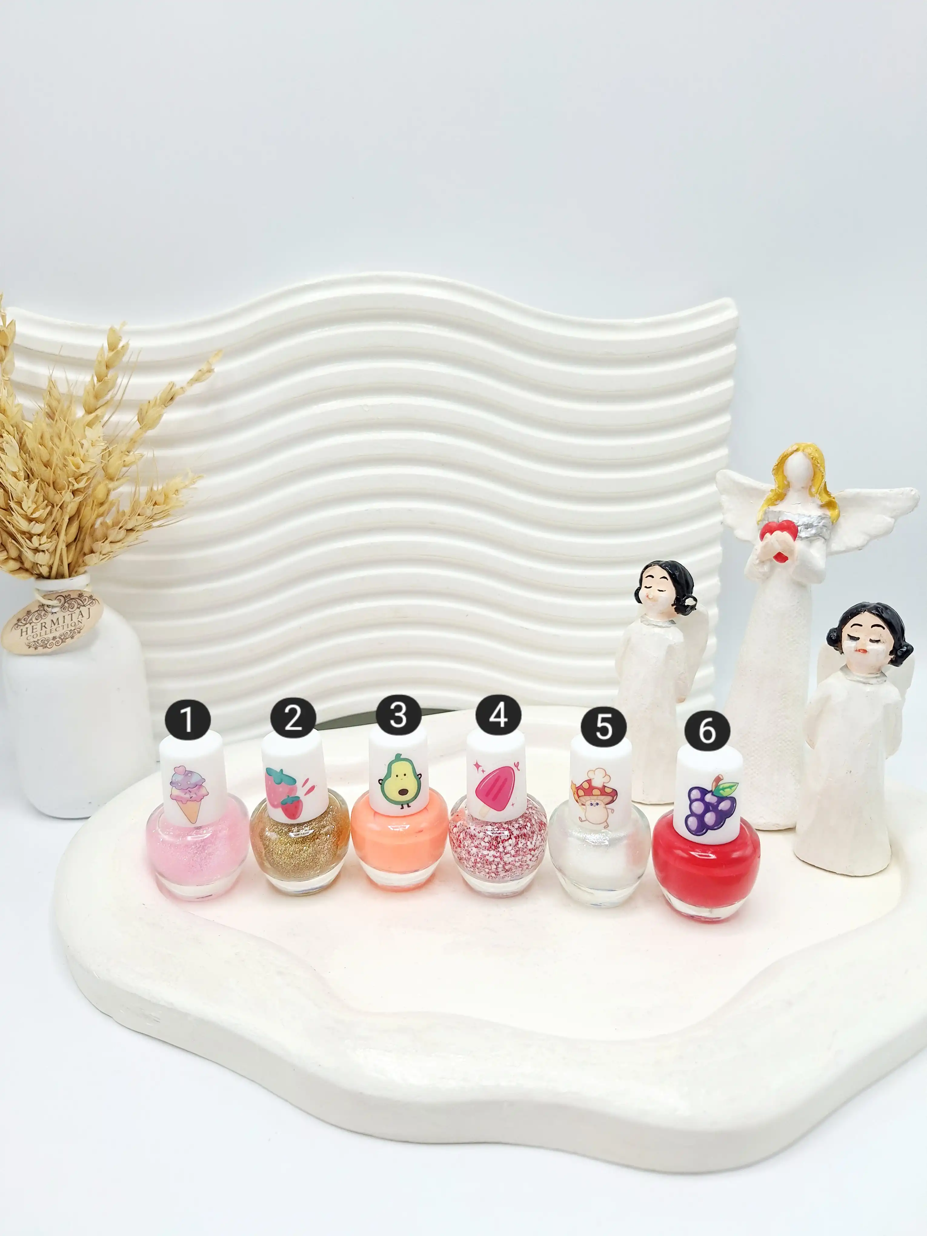 لاک تکی خوش رنگ میوه ای طرح گرد N533